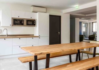 Myflexoffice location de bureau paris le balzac espace cuisine 1