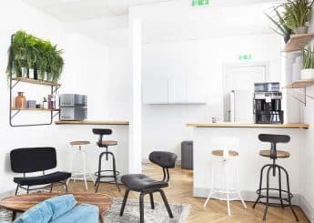 Bureau a louer paris 75010 Hotel du Xème espace cuisine 1