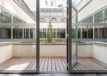 Myflexoffice location bureaux Paris 10 Maison de lEchiquier RDC Jardin