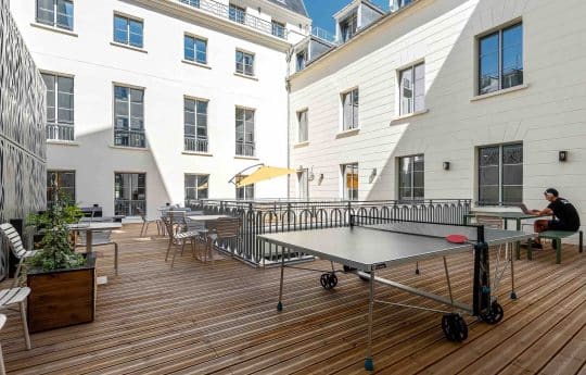 Myflexoffice location bureaux Paris 10 Maison de lEchiquier Terrasse