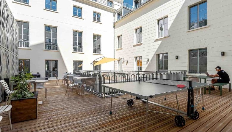 Myflexoffice location bureaux Paris 10 Maison de lEchiquier Terrasse