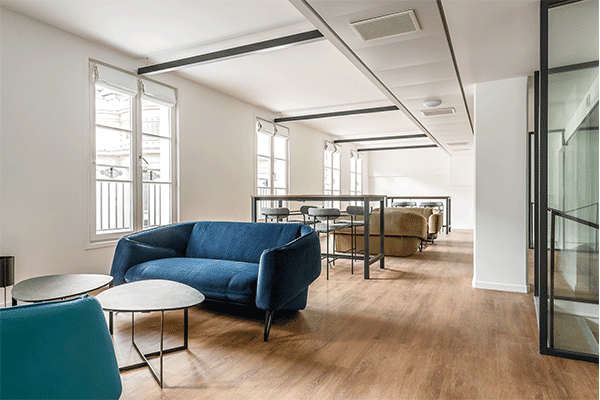 Myflexoffice location bureaux paris 9 le Cezanne Espace informel