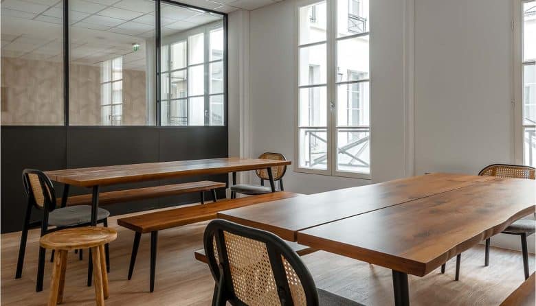 Myflexoffice location bureaux Paris 75009 Le Woody Espace lunch 2