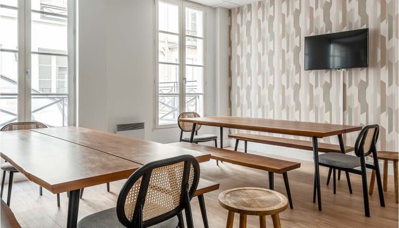 Myflexoffice location bureaux Paris 75009 Le Woody Espace lunch