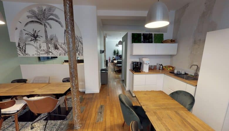 Myflexoffice bureau location paris 3 fond de cour Montmorency cuisine