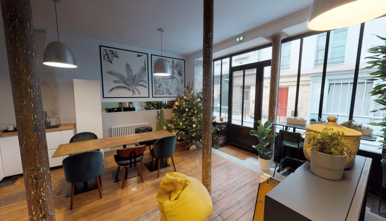 Myflexoffice bureau location paris 3 fond de cour Montmorency espace detente