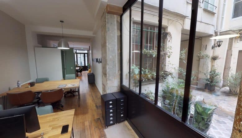 Myflexoffice bureau location paris 3 fond de cour Montmorency openspace 2