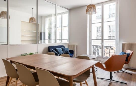 Myflexoffice location bureaux Paris 3 Le George Sand cuisine