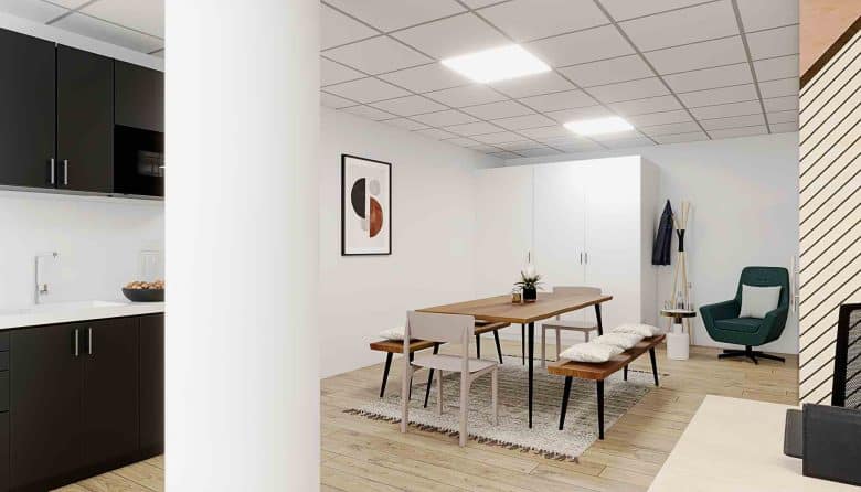Myflexoffice location bureaux Lyon 3 La Caserne Espace lunch