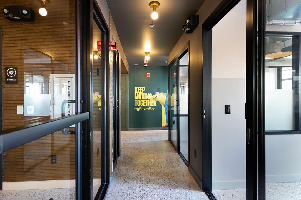 Myflexoffice rent office downtown Miami Security Building 6 floor Corridor 2
