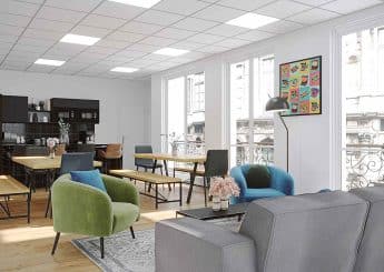 Myflexoffice location bureaux paris 9 Aristocrate Espace restauration