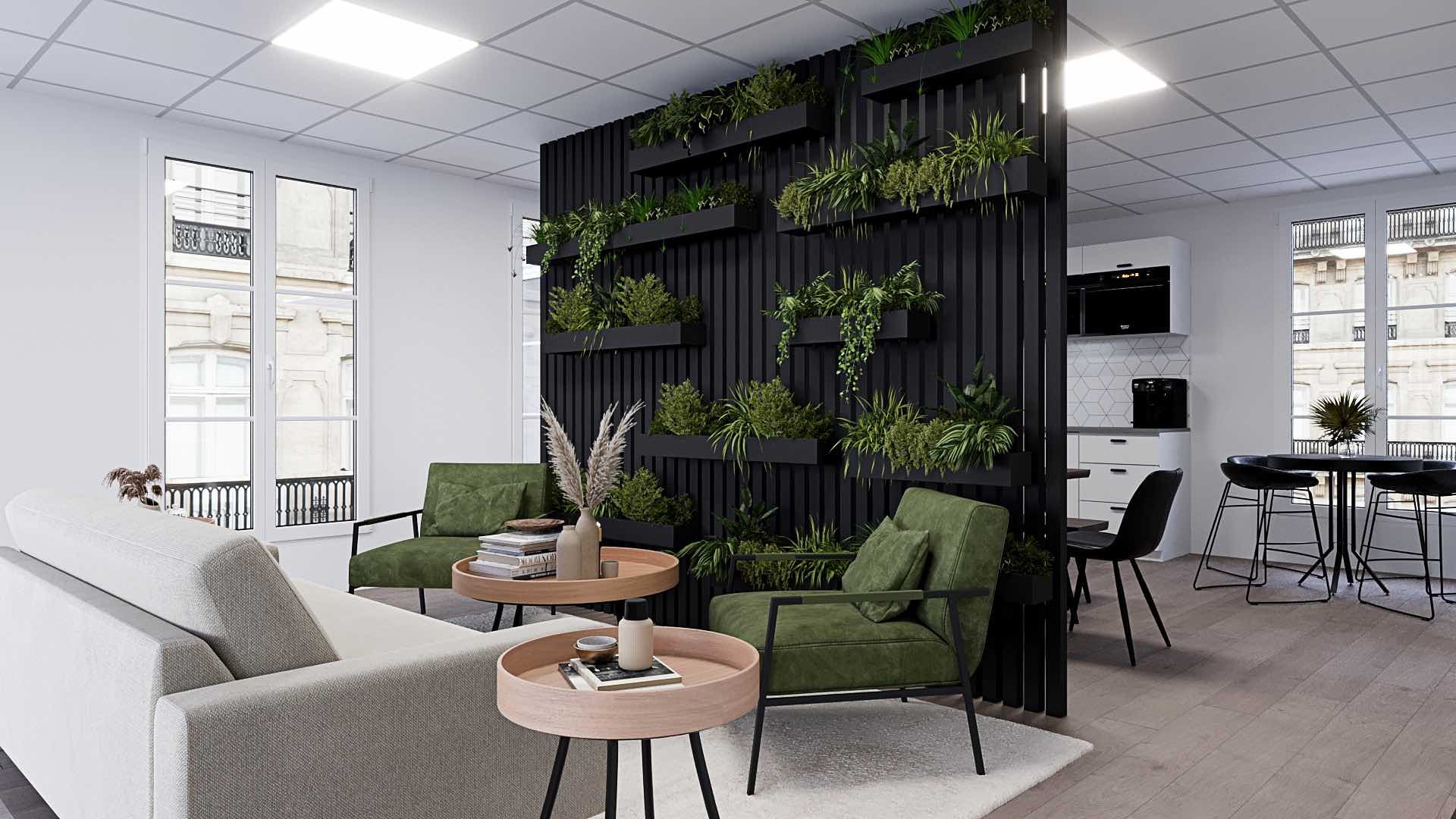 Myflexoffice Location bureaux Bordeaux Centre ville Le Gabriel espace détente