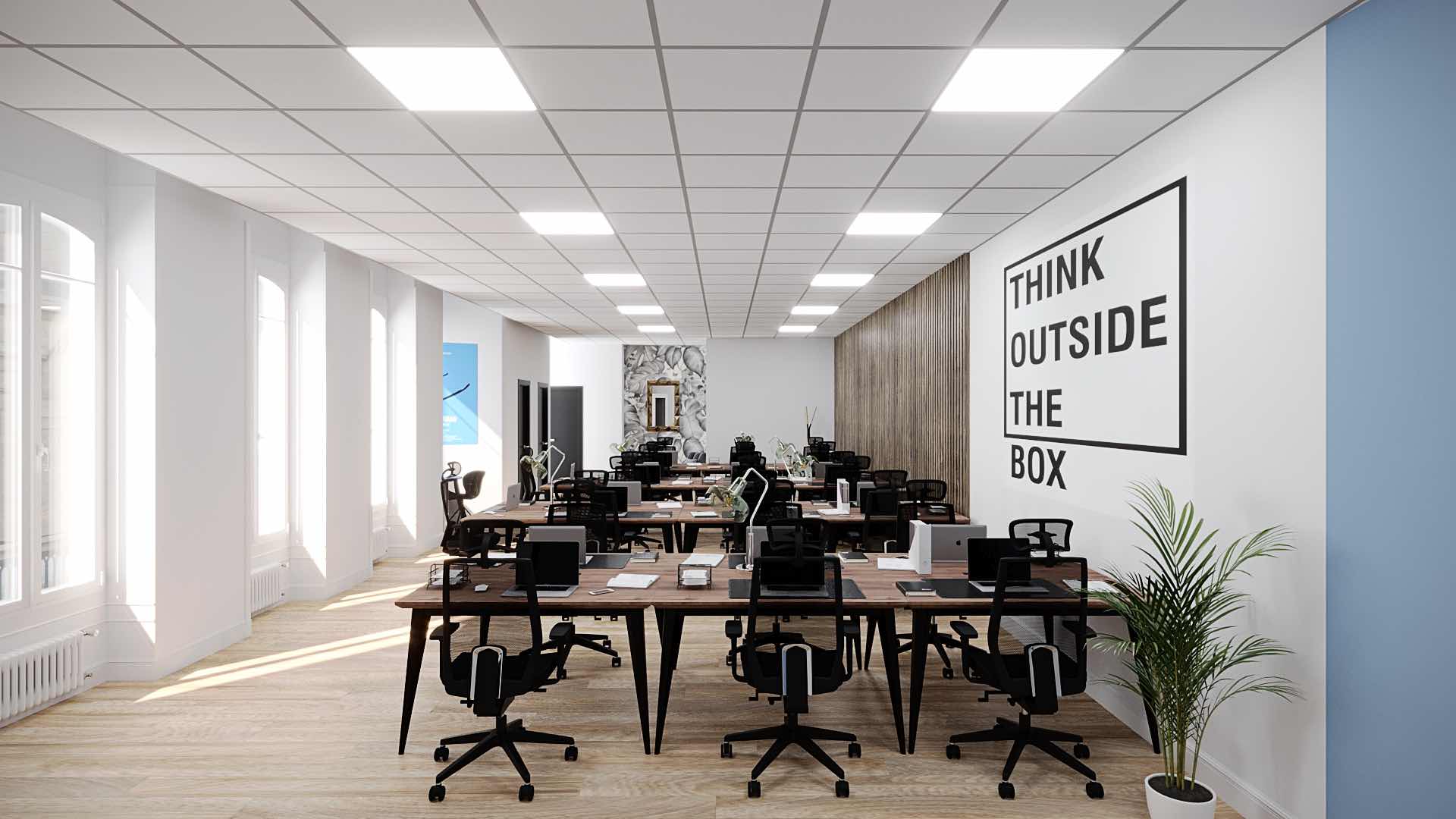 Myflexoffice Location bureaux Lille Le Corbusier Open Space